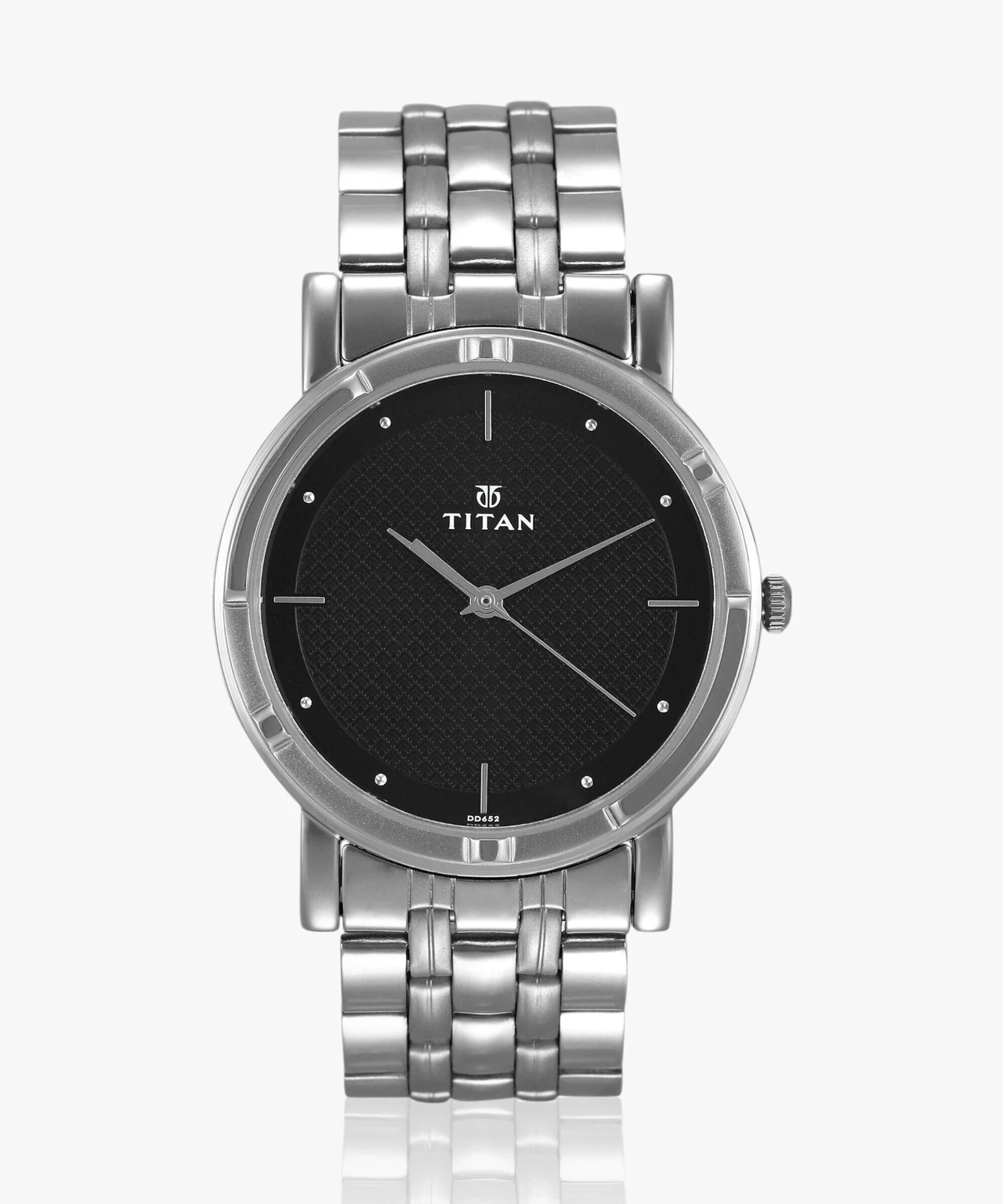Titan Workwear Black Dial Silver StainleStainless Steels Steel Strap Analog Watch - For Men NN1639SM02 - Image 3