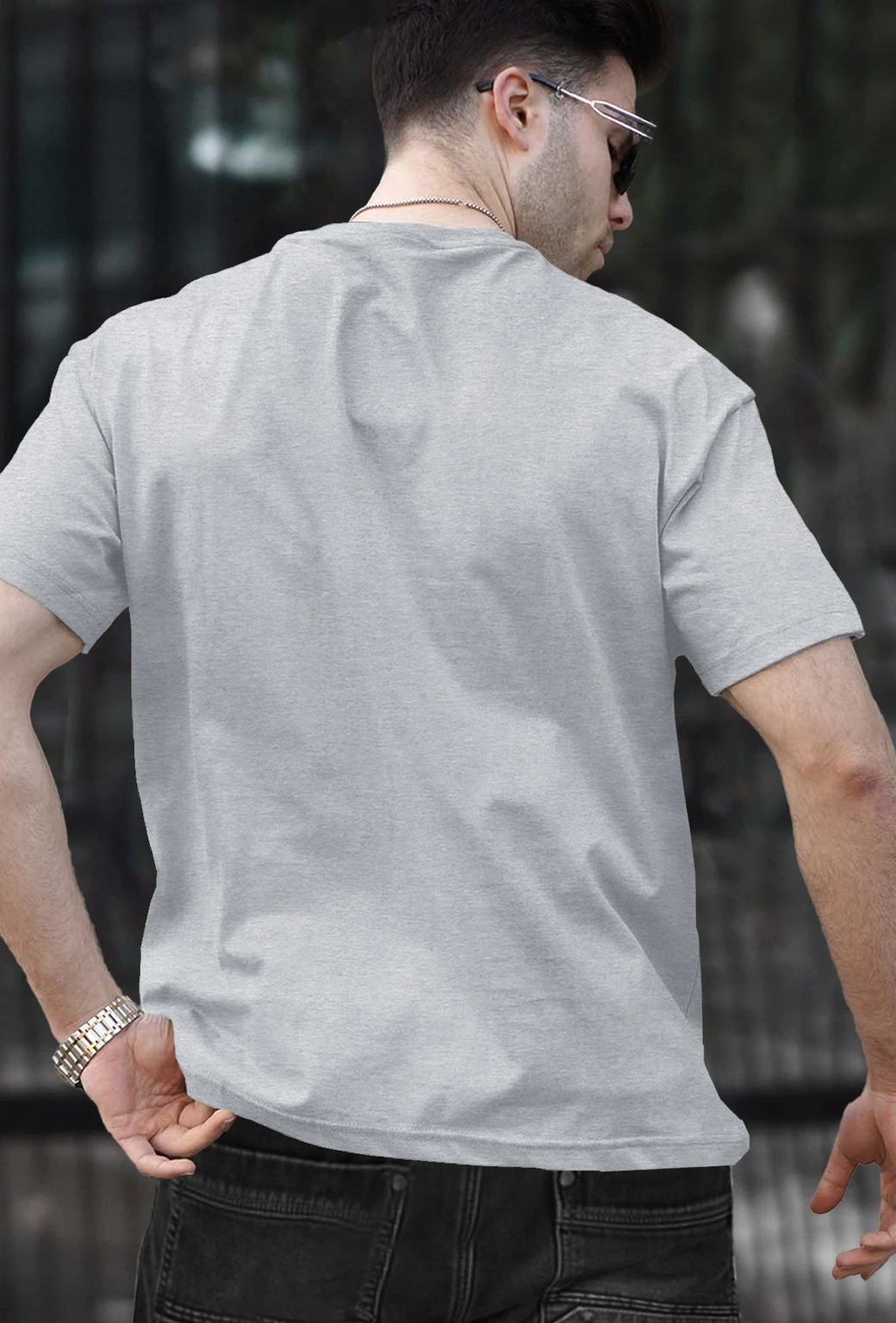 Men Solid Round Neck Cotton Blend Multicolor T-Shirt - Image 2