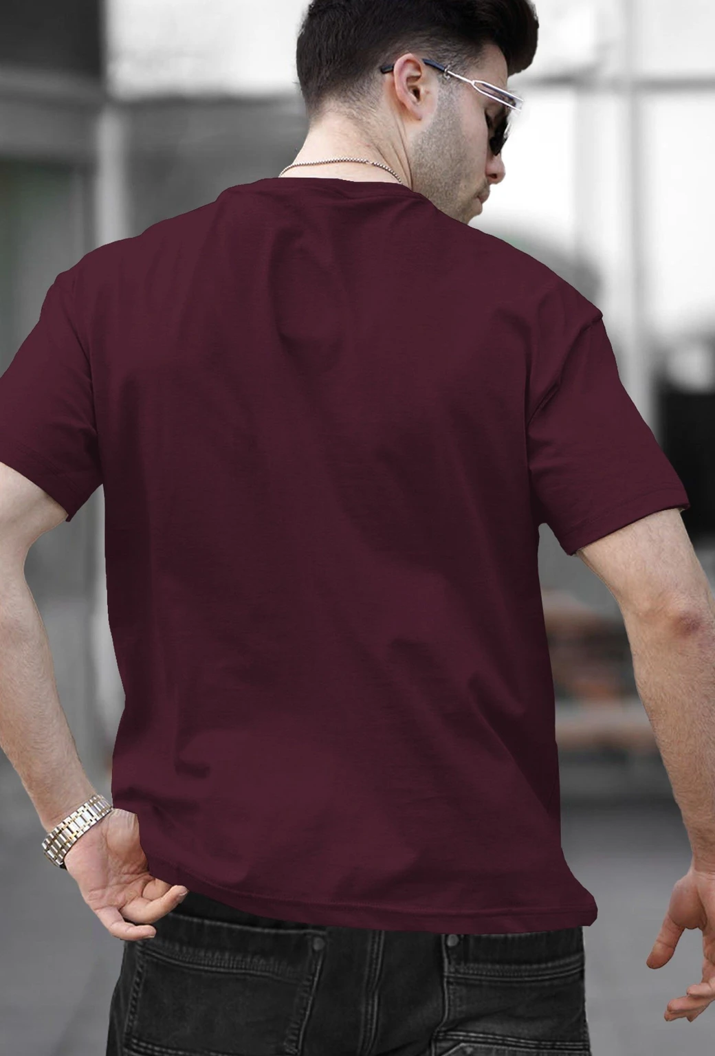 Men Solid Round Neck Cotton Blend Multicolor T-Shirt - Image 4